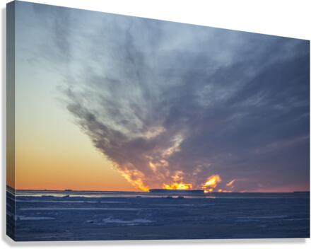 Iceberg on Fire Canvas Print