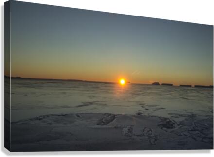 Frozen Desert Sunset Impression sur toile