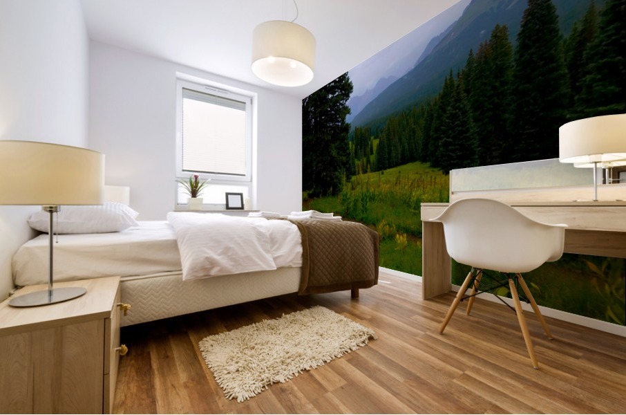 Misty Mountain Trail Mural print