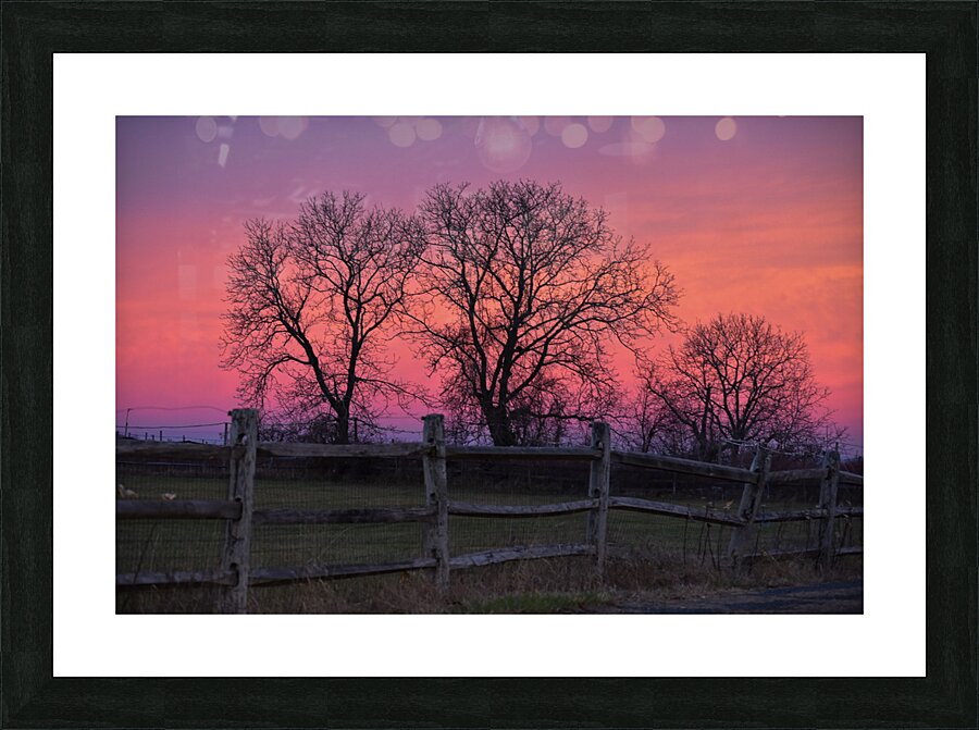 18 Morning Sunrise on the Farm Picture Frame print