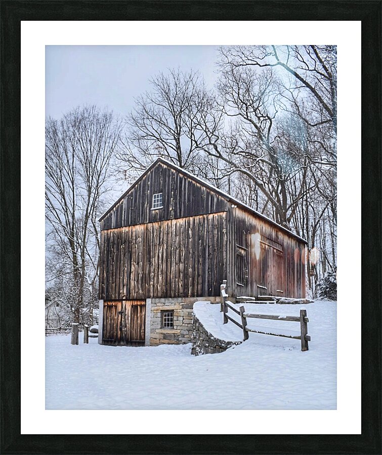 14 Welles Shipman Barn in Winter Picture Frame print