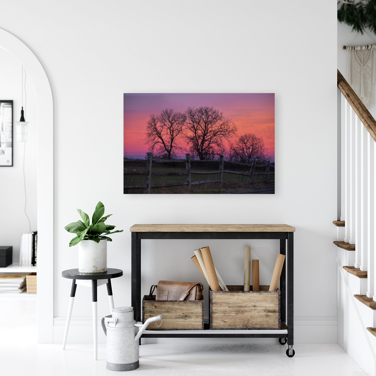 18 Morning Sunrise on the Farm Reproduction