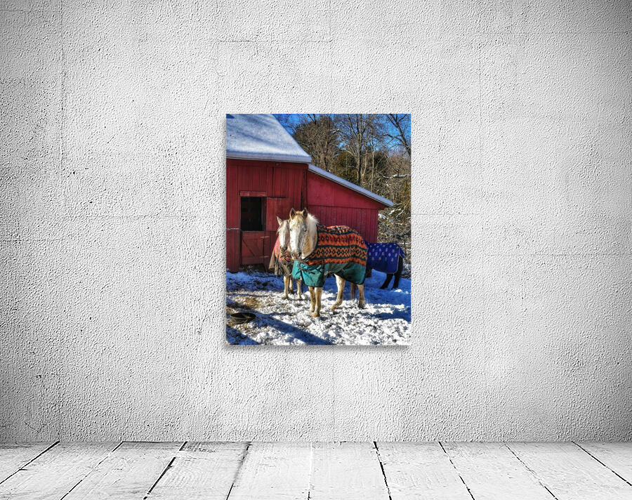 Horses in Winter Wall Preview