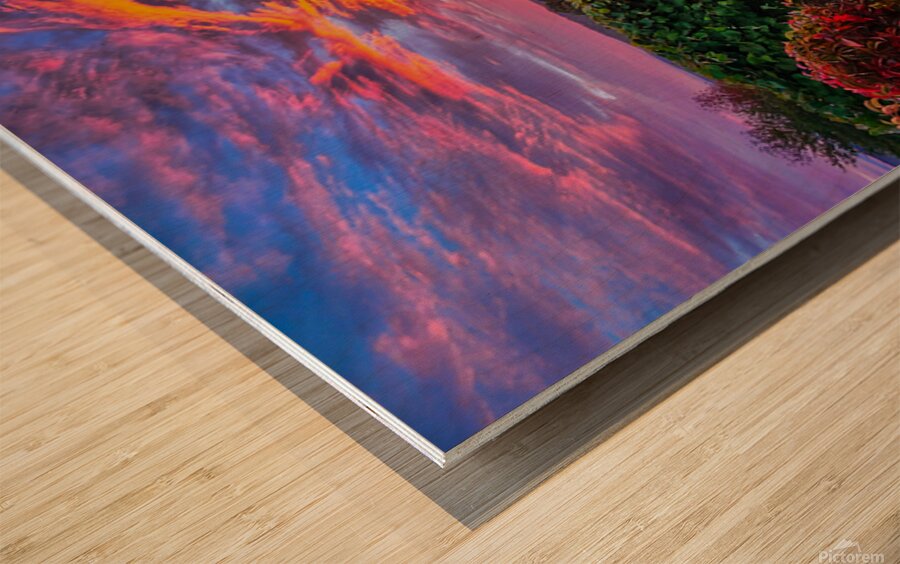 05 Spring Card Wood print