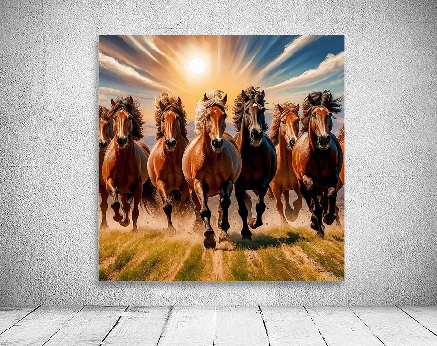 eight horses Wall Preview