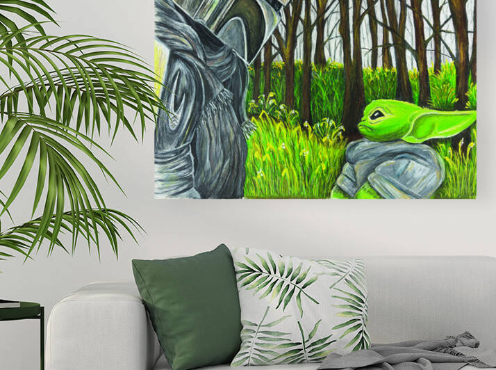 Mandalorian & Baby Yoda by Painting By Alisa