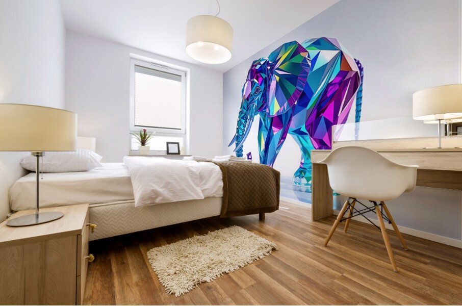 Spectrum Elephant Mural print