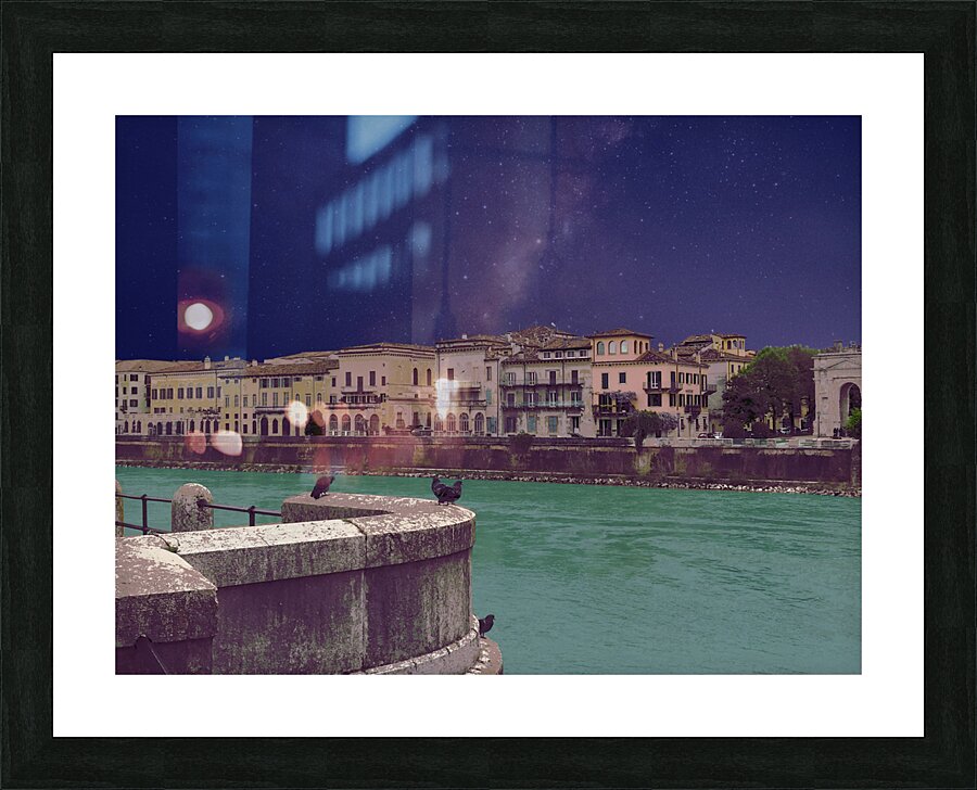 Verona Nightscape Picture Frame print