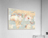 Statistical Map of Muslim Population in Asia and Africa – Geographic and Demographic Map Depicting Regional Distribution Cultural Centers and Population Density Reflecting Religious and Ethnographic Studies of the Islamic World Acrylic Print