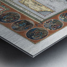 1608 Map of the Holy Land Depicting the Life of Abraham by Abraham Ortelius – Biblical Map Illustrating Sacred Geography Ancient Cities and Biblical Routes Across Canaan Judaea and the Near East in Ortelius’ Theological Atlas Metal print