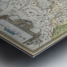 1584 Map of the Holy Land by Abraham Ortelius – Renaissance Map Depicting Biblical Sites Cities Rivers and Geography of Ancient Canaan and Judaea Reflecting European Scholarship of Sacred Geography in the 16th Century Metal print