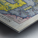 1540 Sebastian Munster Map of America – Renaissance Map Depicting North and South America Coastal Regions Rivers and Early European Knowledge of the New World Reflecting Cartography During the Age of Discovery Metal print