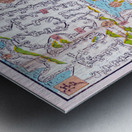 Pictorial Map of the Route of the Saigoku Kannon Buddhist Temple Pilgrimage – Detailed Illustrated Map Depicting Temples Sacred Sites Roads and Pilgrimage Pathways Across Japan Reflecting Religious and Cultural Geography Metal print