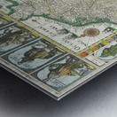 1632 Jan Jansson Map of the Holy Roman Empire – Early 17th-Century Map Depicting the Territories Principalities and Free Cities of Central Europe Reflecting Dutch Cartographic Excellence and Political Geography Metal print