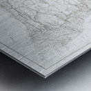 1915 Forestry Map of the Olympic National Forest – Early 20th-Century Map Depicting Trails Rivers Campsites and Logging Areas Reflecting U.S. Forest Service Management Conservation and the Natural Geography of Washington State Metal print