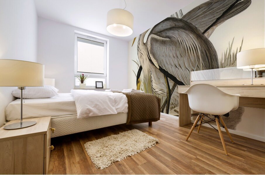 Great Blue Heron Mural print