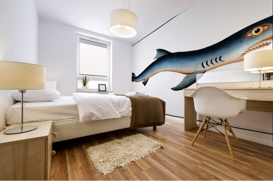 Blue Shark Mural print