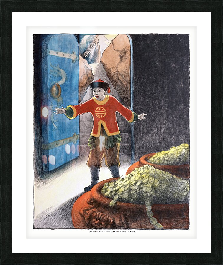 Aladdin and the Wonderful Lamp Picture Frame print