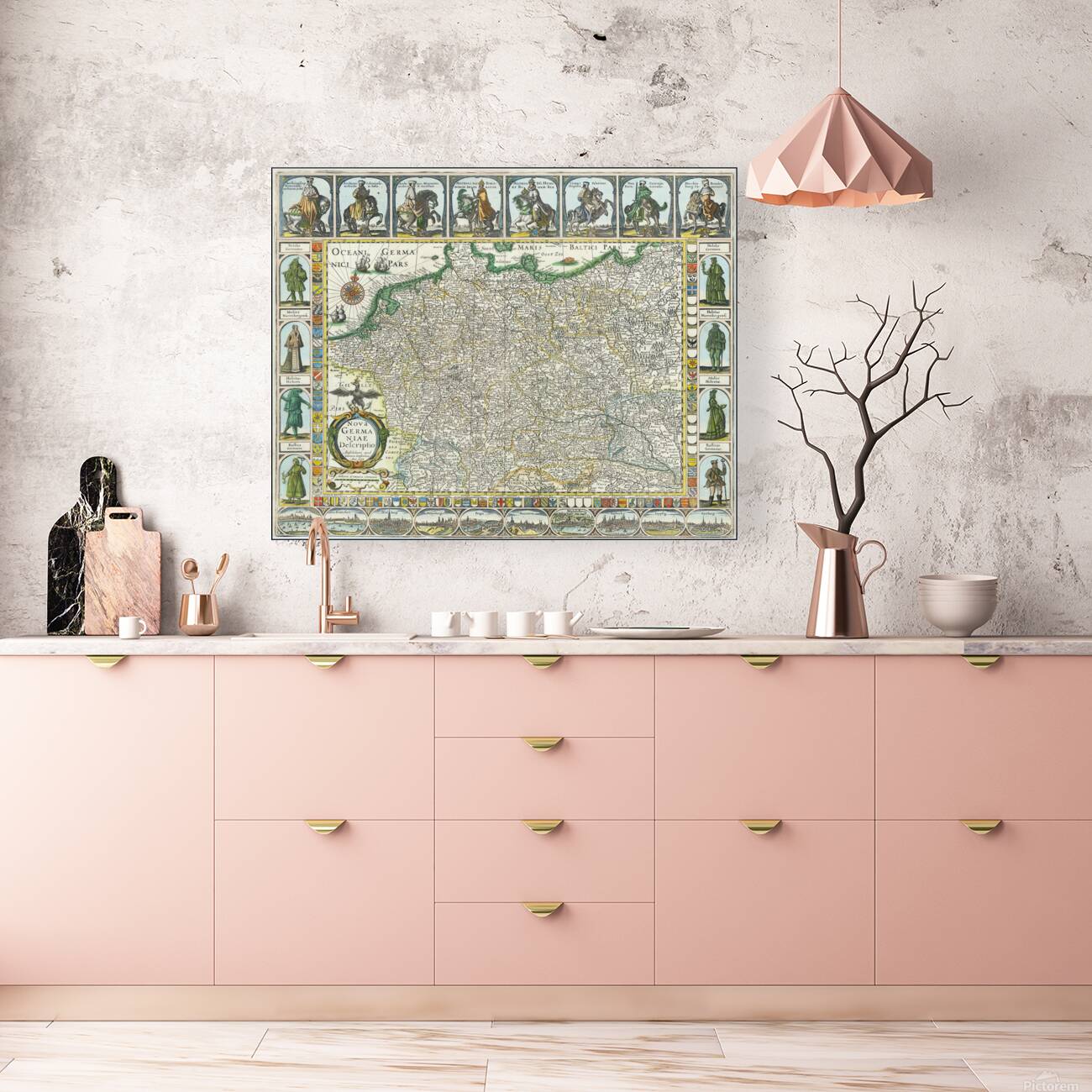 1632 Jan Jansson Map of the Holy Roman Empire – Early 17th-Century Map Depicting the Territories Principalities and Free Cities of Central Europe Reflecting Dutch Cartographic Excellence and Political Geography Reproduction