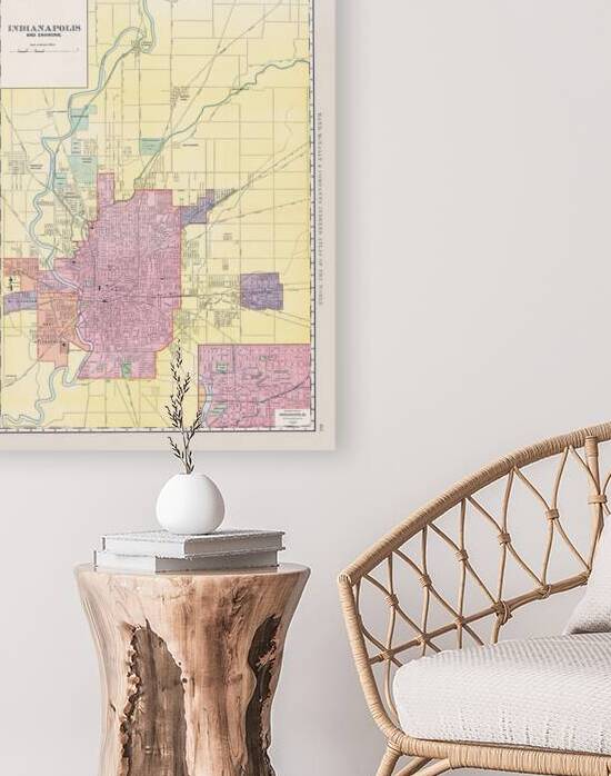 1898 Map of Indianapolis – Detailed 19th Century Map Showing Streets Districts Landmarks Railroads and Urban Growth of Indianapolis Indiana During the Late Gilded Age by History In Your Home