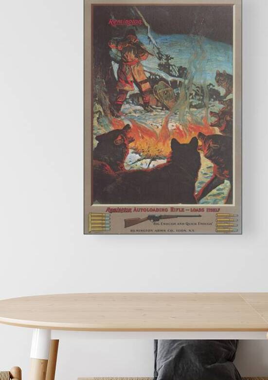 1909 Remington Model 8 Rifle Poster – Historic Advertising Print Promoting Remington Autoloading Rifle by Remington Arms Co. by History In Your Home