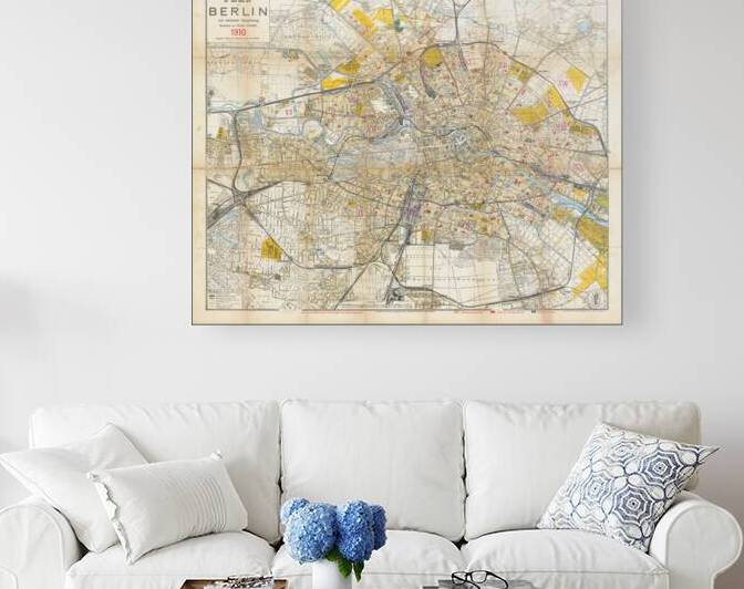 1910 Map of Berlin Germany – Detailed Pre-WWI City Plan Showing Streets Railways Parks & Urban Expansion in Imperial German Capital by History In Your Home