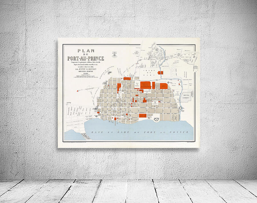 1891 Map of Port-au-Prince Haiti – 19th Century Caribbean City Map of ...