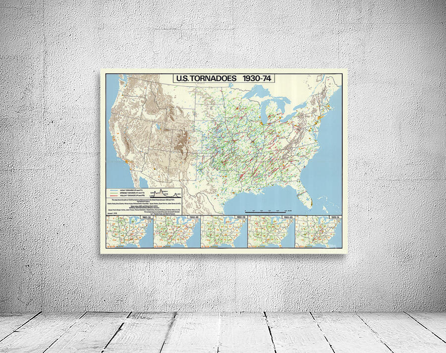 Comprehensive Tornado History Map of the United States Charting Major ...