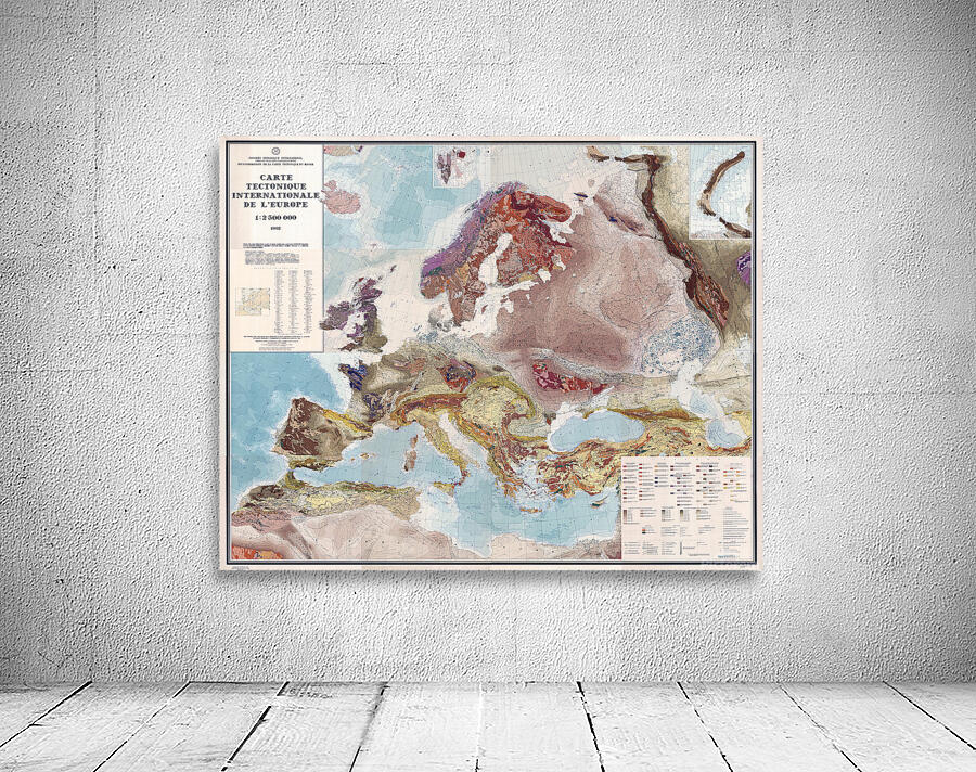 Tectonic Map of Europe Showing Plate Boundaries Fault Lines and Seismic ...