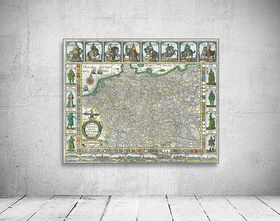 1632 Jan Jansson Map of the Holy Roman Empire – Early 17th-Century Map Depicting the Territories Principalities and Free Cities of Central Europe Reflecting Dutch Cartographic Excellence and Political Geography Wall Preview