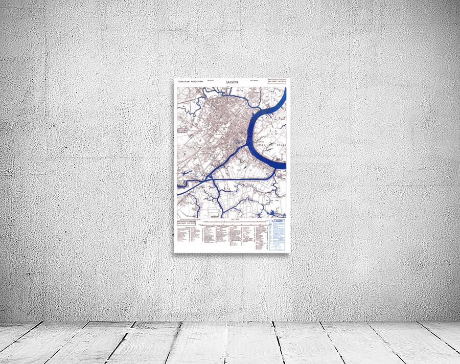 World Position Generator 1945 US Military Map of Saigon Vietnam – World War II Era Map of ...