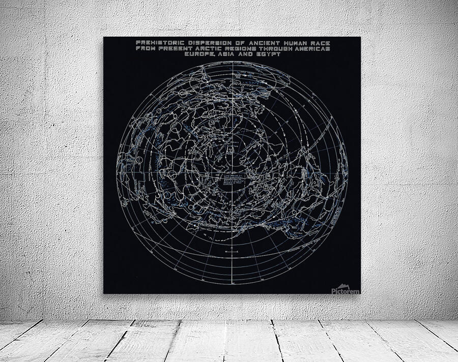 Prehistoric Human Migration World Map Wall Preview