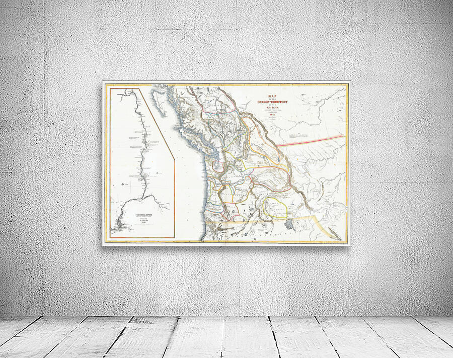 1841 Map of Oregon Territory and The Pacific Northwest by History In ...