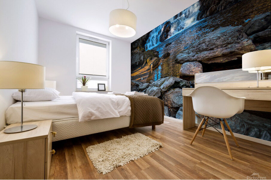 Mountain waterfall Mural print