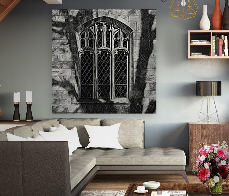 Shadow on gothic window Reproduction