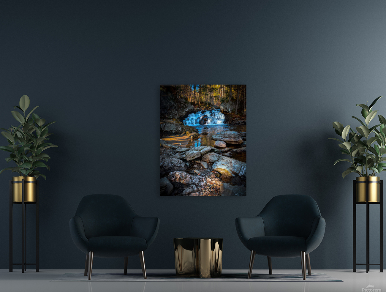 Mountain waterfall Reproduction