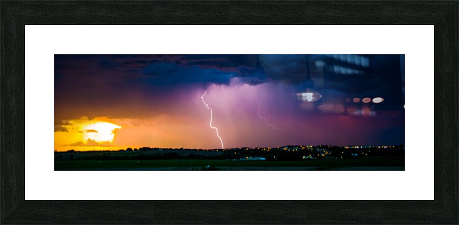Summer Sunset Thunderstorm Picture Frame print