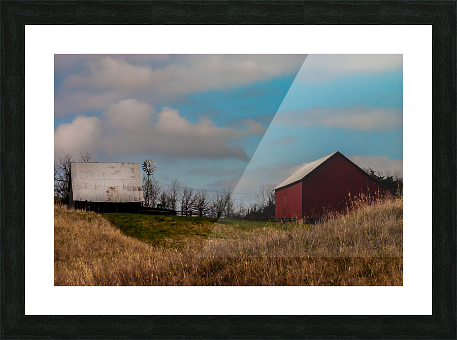 Old Red Barn Picture Frame print