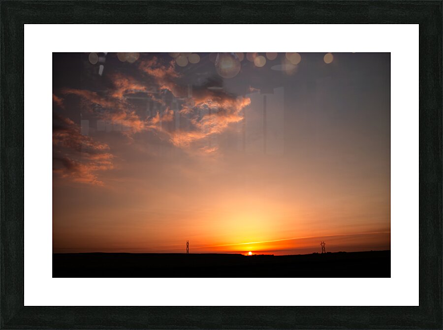 Sunflower State Sunset Picture Frame print