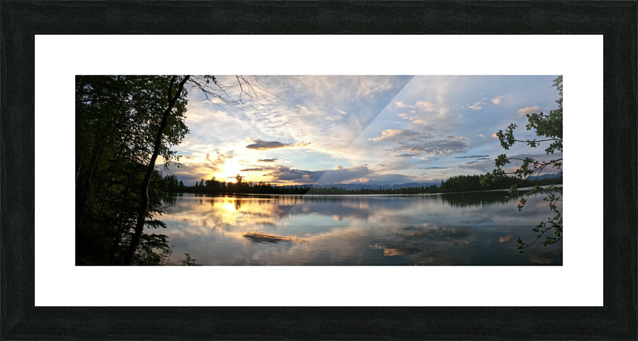Sunset Over Reflections Lake 2 Picture Frame print