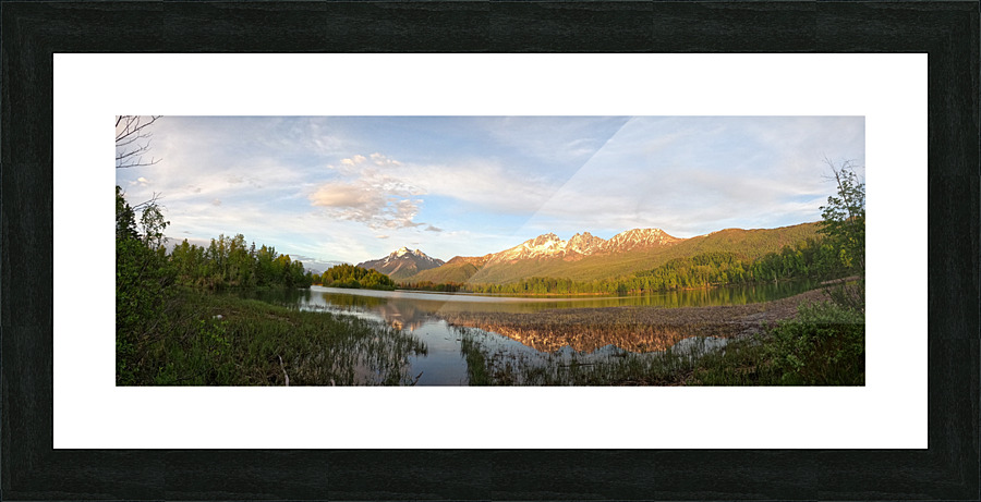 Sunset Over Reflections Lake 1 Picture Frame print