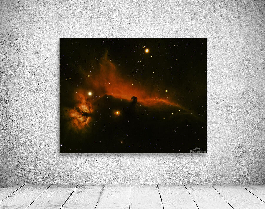 The Horsehead and Flame Nebulae by Frosted Birch Photography Wall Art