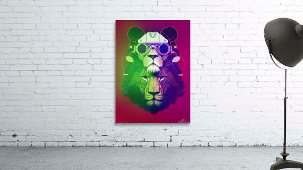 Hipster Lion Wall Preview