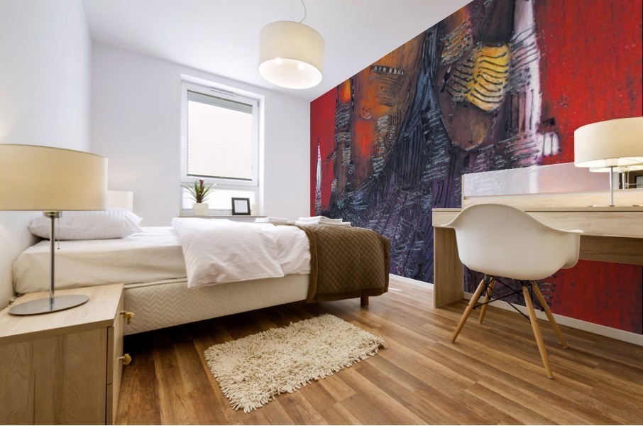 Red Massai Mural print