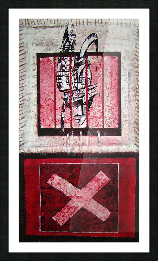 en_noir_et rouge Picture Frame print