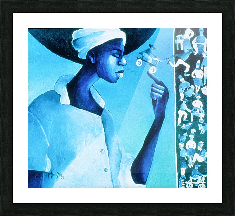 vélo bleu Picture Frame print