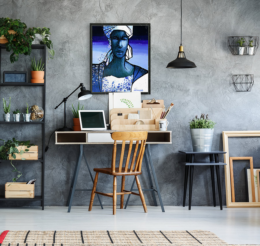 Blue woman Reproduction