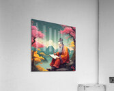 0 A Chinese philosopher sits and writes his color Acrylic Print
