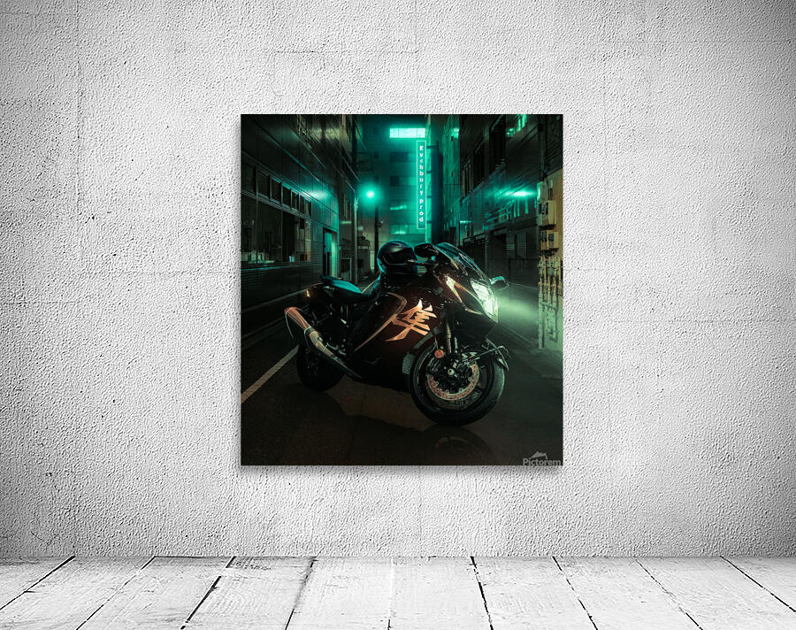 hayabuza Neon night ride Wall Preview
