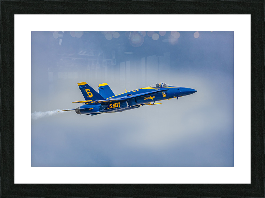 Solo Blue Picture Frame print